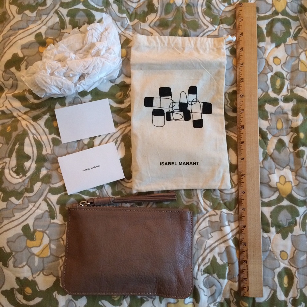 Isabel Marant leather zip top pouch / clutch